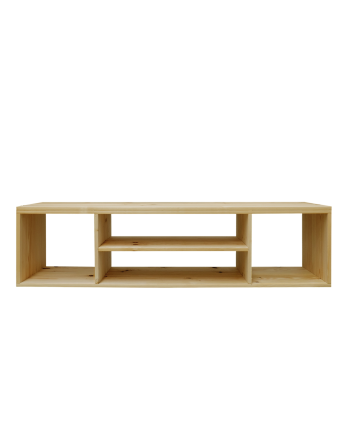 Cannes - Mueble de TV de madera maciza en tono olivo de 160x40cm