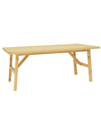 Mónaco - Mesa de comedor de madera maciza en tono olivo de varias medidas