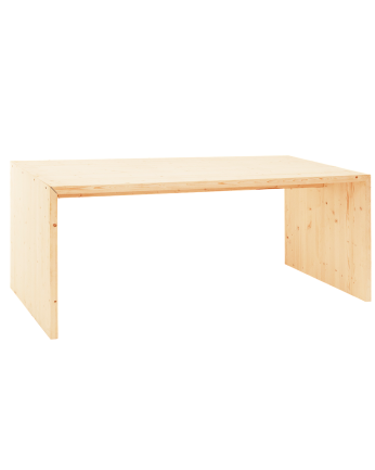 Denia - Mesa de comedor de madera maciza en tono natural de varias medidas