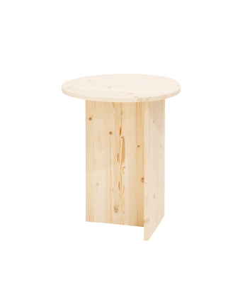 Calella - Mesa de centro de madera maciza en tono natural de 50cm