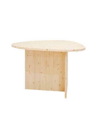 Calella - Mesa de comedor de madera maciza en tono natural de 140cm