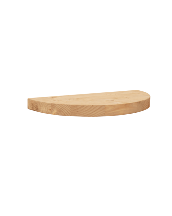 Bisbal - Mesita de noche de madera maciza flotante en tono roble medio de 3,2x40cm