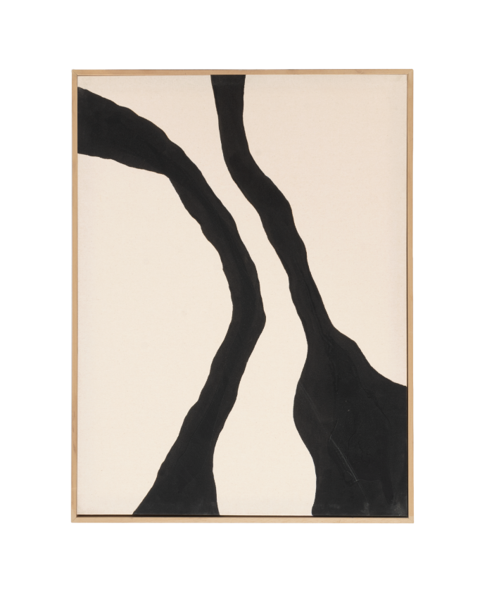 Misama I - Cuadro blanco y negro sobre algodón con bastidor de madera pintado artesanalmente con pintura óleo en varias medidas