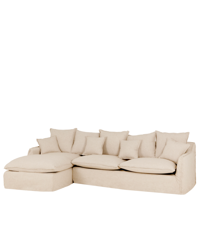 Sofá Marlon chaiselongue izquierda Beige 