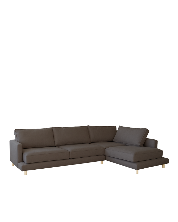 Sofá Calvin chaiselongue derecha Gris oscuro 