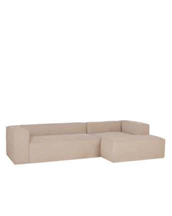 Sofá Lincoln chaiselongue derecha Beige 