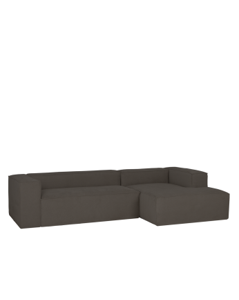 Sofá Lincoln chaiselongue derecha Gris oscuro 