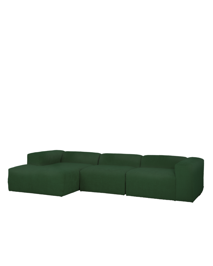 Sofá Bruce chaiselongue recto izquierda Verde 