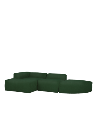 Sofá Bruce chaiselongue curvo izquierda Verde 