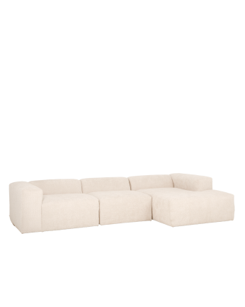 Sofá Bruce chaiselongue recto derecha Blanco 