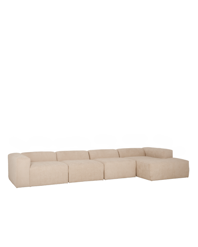 Sofá Bruce chaiselongue recto derecha Beige 