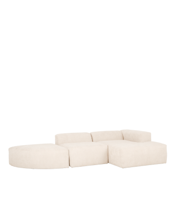 Sofá Bruce chaiselongue curvo derecha Blanco 