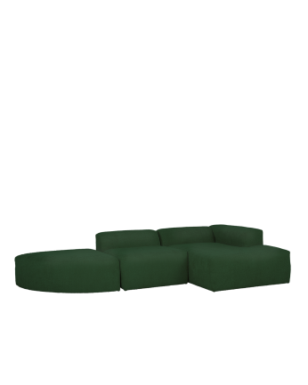 Sofá Bruce chaiselongue curvo derecha Verde 