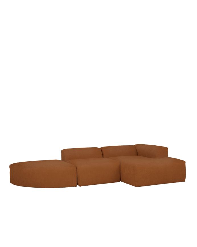 Sofá Bruce chaiselongue curvo derecha Cobre 