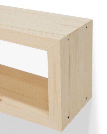 Boston - Mueble de TV de madera maciza en tono natural de varias medidas