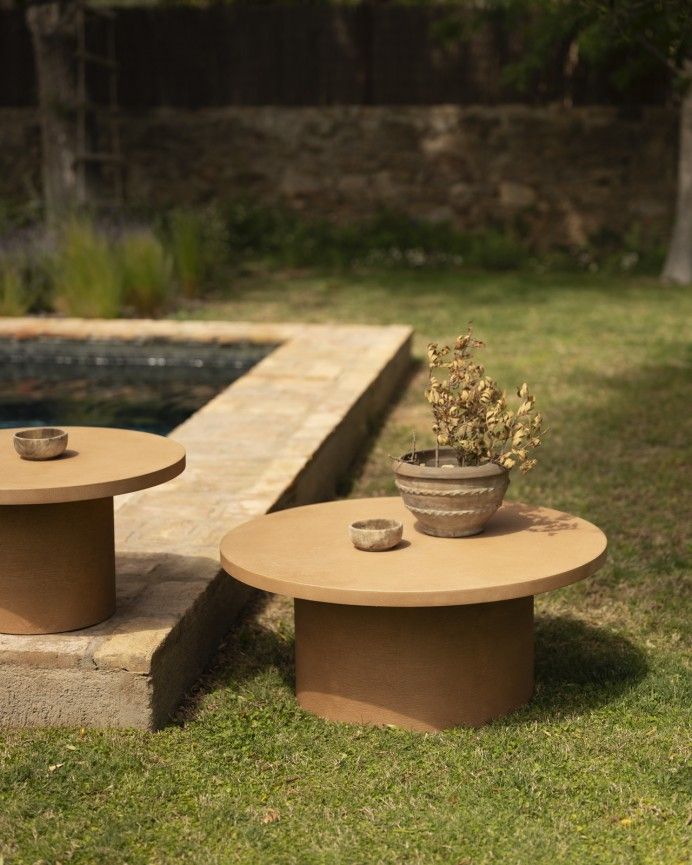 Mesa de centro redonda Kenzo Terracota 80x30