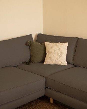 Sofá Calvin chaiselongue derecha Gris oscuro 