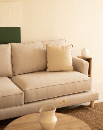 Sofá Calvin chaiselongue izquierda Beige 