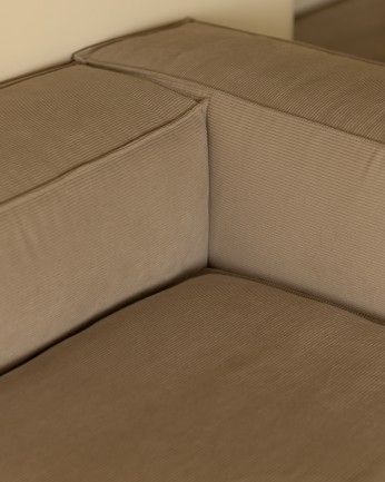 Sofá Lincoln chaiselongue derecha Beige 