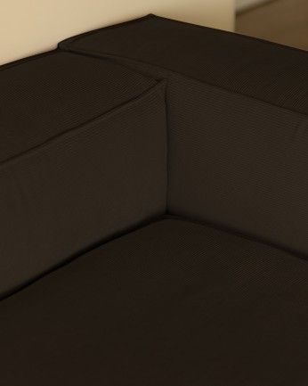 Sofá Lincoln chaiselongue derecha Gris oscuro 