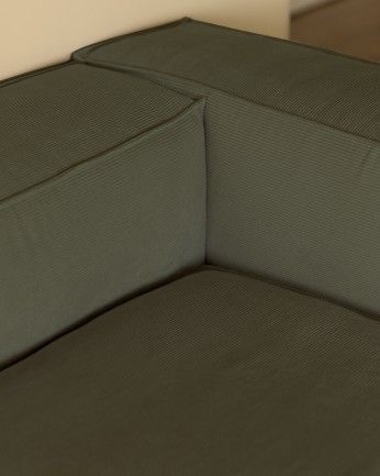 Sofá Lincoln chaiselongue derecha Verde azulado 