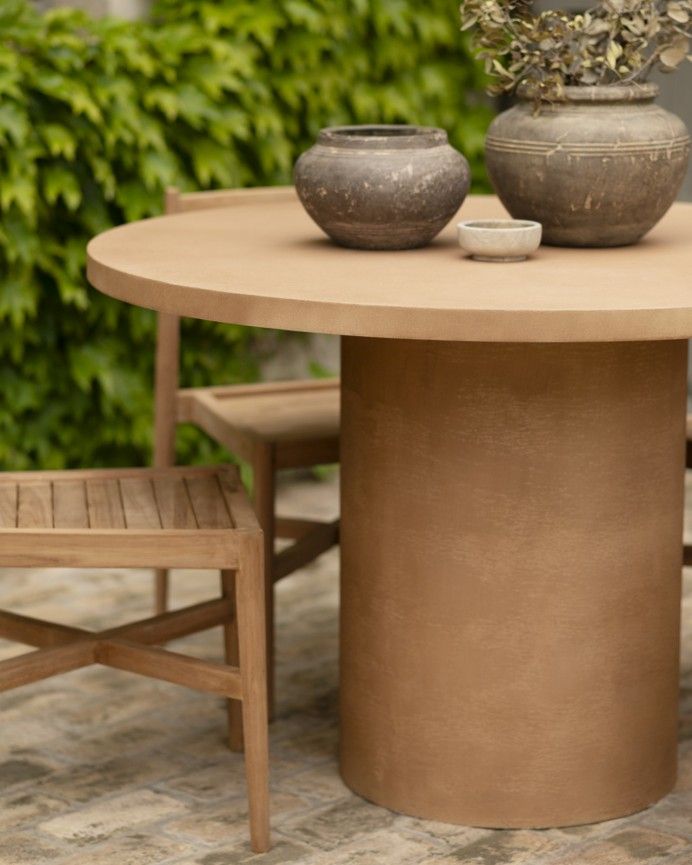 Mesa de comedor redonda Kenzo I Terracota