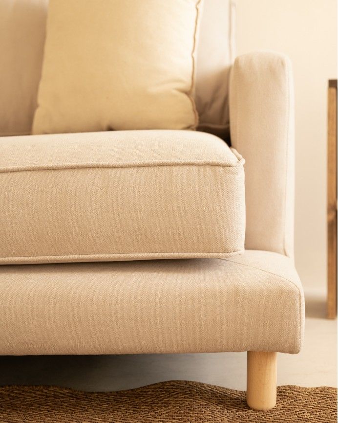 Sofá Calvin chaiselongue izquierda Beige 