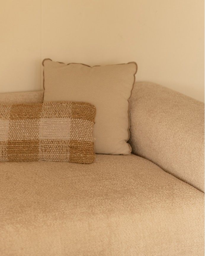 Sofá Bruce chaiselongue curvo derecha Beige 