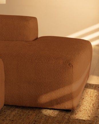 Sofá Bruce chaiselongue curvo derecha Cobre 