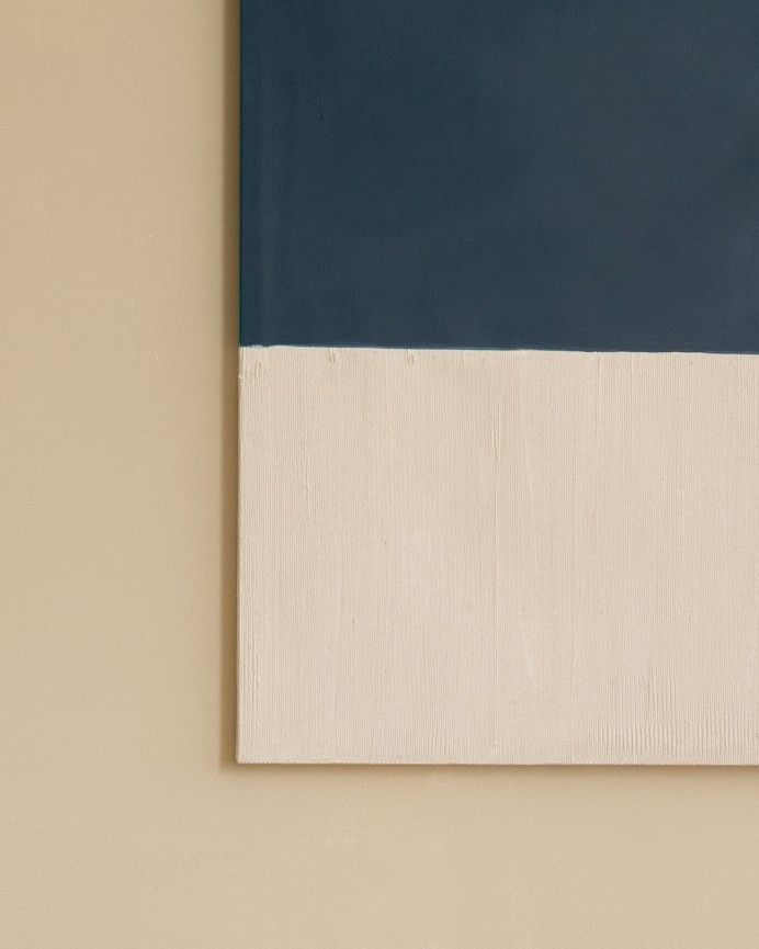 Horizonte - Cuadro azul y blanco sobre algodón con bastidor de madera pintado artesanalmente con pintura óleo en varias medidas