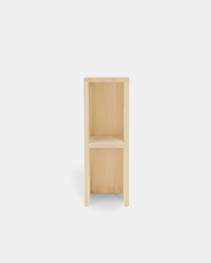 Sigrid - Mesita de noche o auxiliar madera maciza en tono natural de 60x20cm