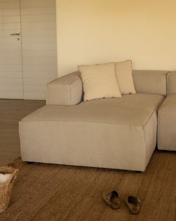 Sofá Lincoln chaiselongue izquierda Beige 