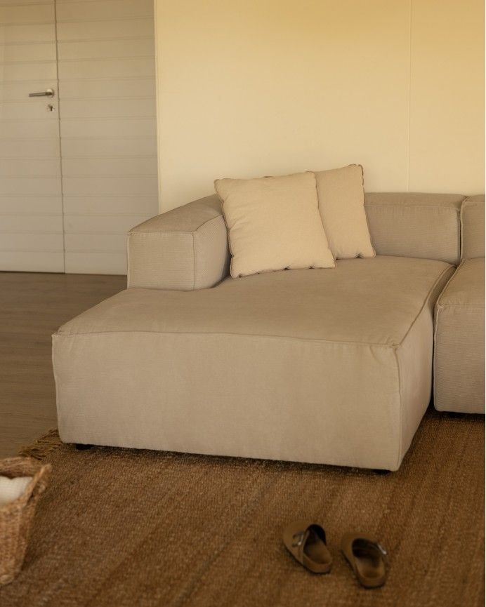 Sofá Lincoln chaiselongue izquierda Beige 