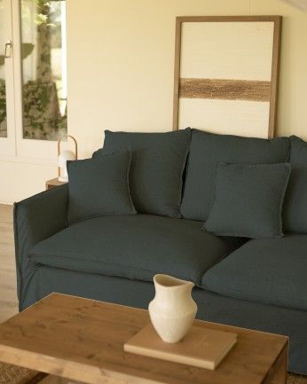 Sofá Marlon chaiselongue derecha Azul 