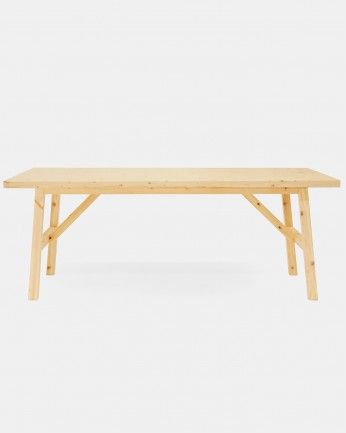 Mónaco - Mesa de comedor de madera maciza en tono olivo de varias medidas