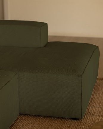 Sofá Lincoln chaiselongue derecha Verde 