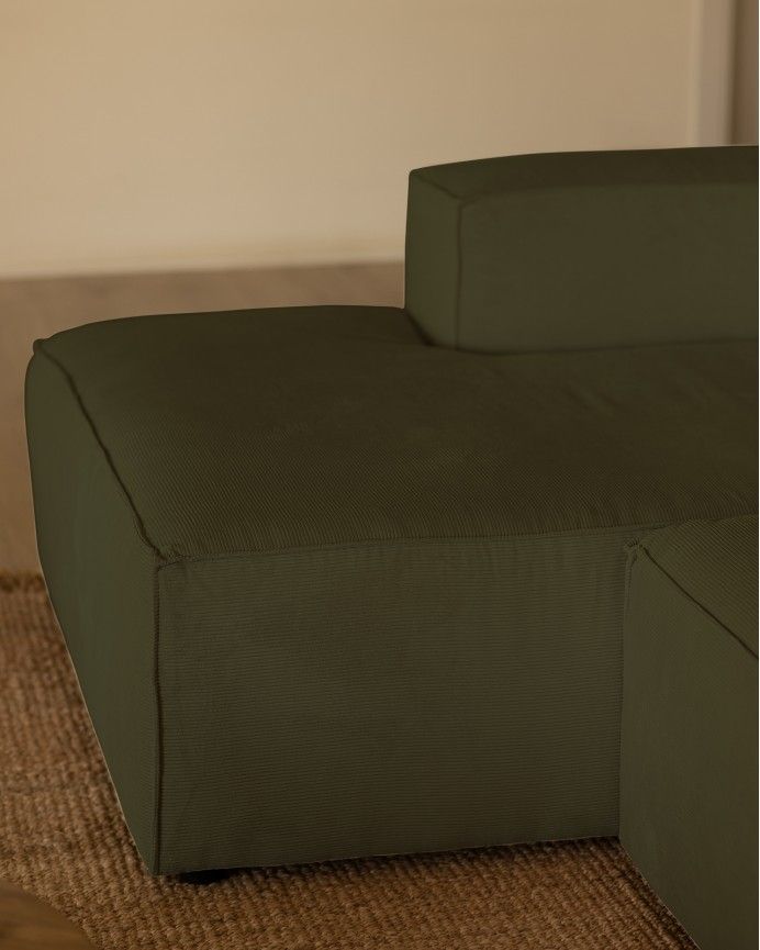 Sofá Lincoln chaiselongue izquierda Verde 