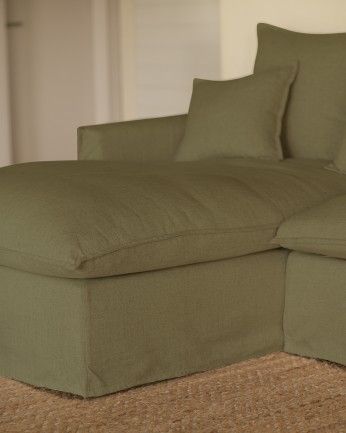 Sofá Marlon chaiselongue izquierda Verde 