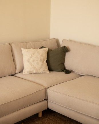 Sofá Calvin chaiselongue derecha Beige 