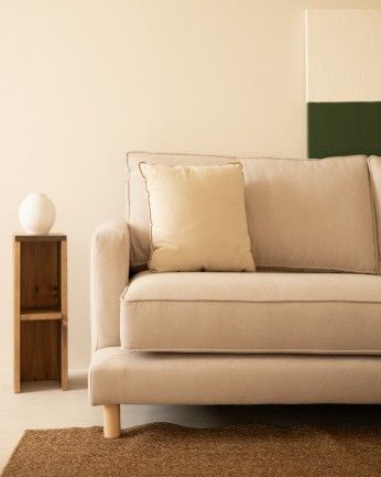 Sofá Calvin chaiselongue derecha Beige 