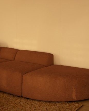 Sofá Bruce chaiselongue curvo derecha Cobre 