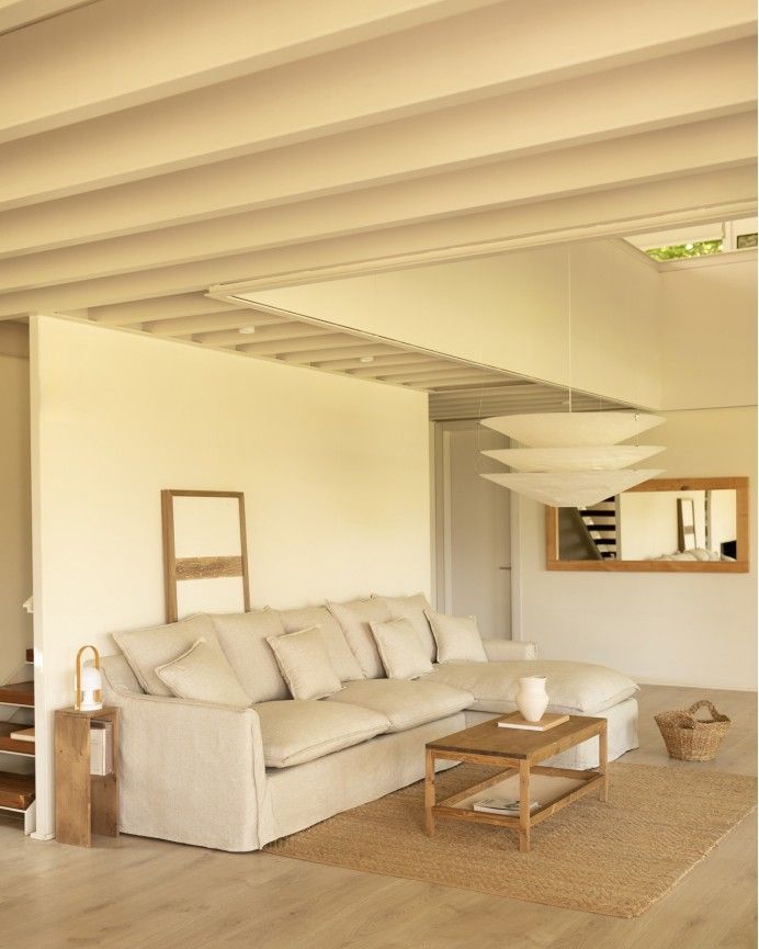 Sofá Marlon chaiselongue derecha Beige 