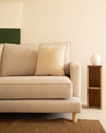 Sofá Calvin chaiselongue izquierda Beige 