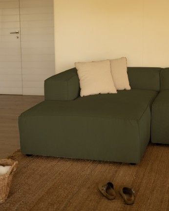 Sofá Lincoln chaiselongue izquierda Verde 