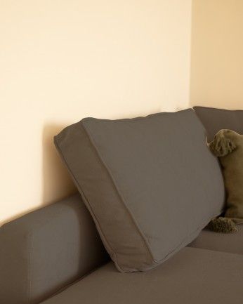 Sofá Calvin chaiselongue derecha Gris oscuro 