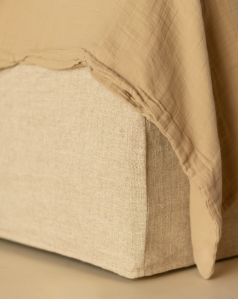 Cama con canape desenfundable Marlon de lino beige