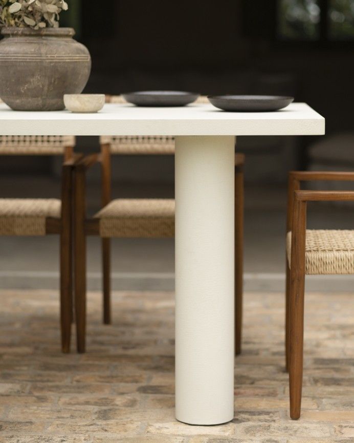 Mesa de comedor rectangular Kenzo IV Blanca