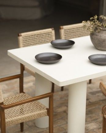 Mesa de comedor rectangular Kenzo IV Blanca