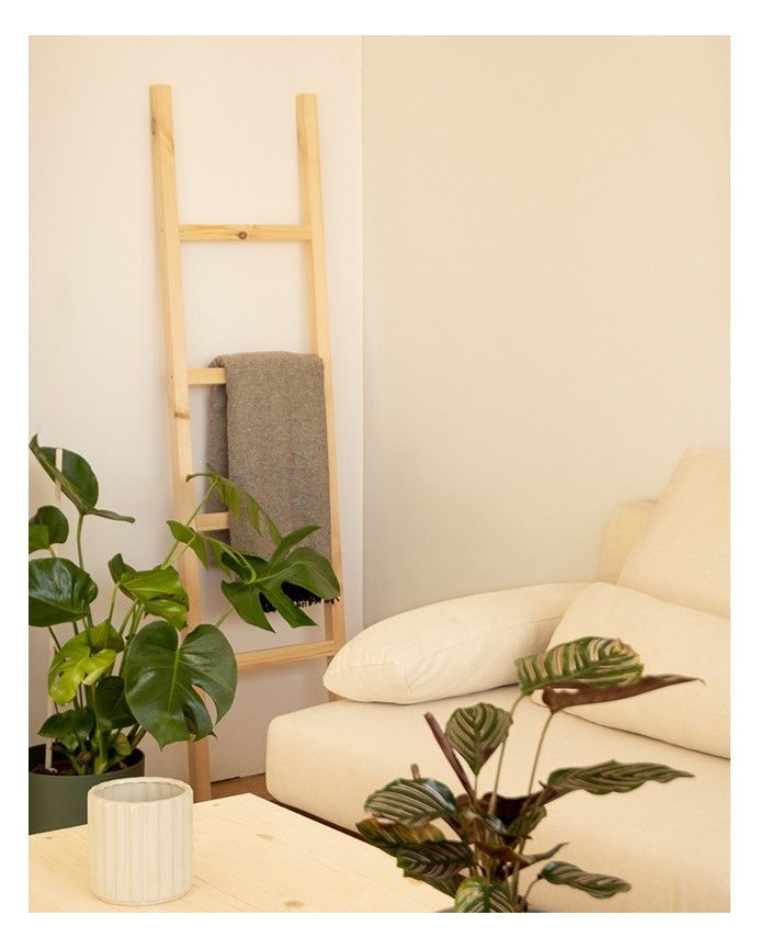 Tolkien - Escalera de madera maciza en tono natural de 150x41cm