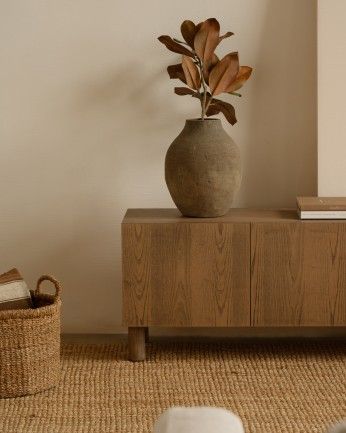 Arena - Mueble TV de madera de chapa de fresno natural en tono avellana de varias medidas